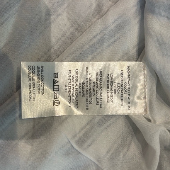 The Tommie Cap-Sleeve Smocked Front-Zip Mini Shirt Dress: Stripe - Picture 9 of 10